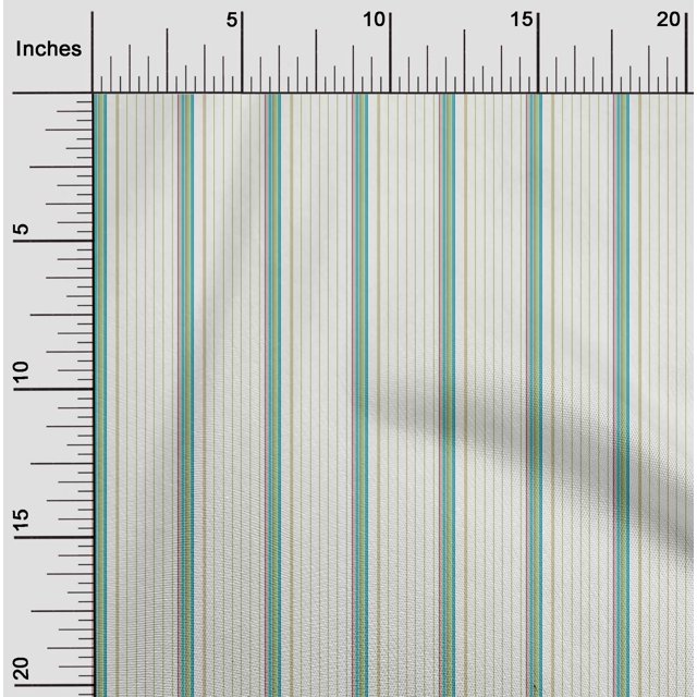 oneOone Cotton Poplin Fabric Vertical Stripe Print Fabric BTY 56 Inch Wide
