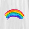thumbnail image 1 of Haut pour Femme Été Vintage Manches Tombantes Imprimé Arc-en-Ciel Manches Courtes Hauts Blouse, 1 of 7