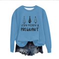 thumbnail image 2 of EGNMCR Chandail en Molleton de Noël pour Femmes Col Rond Imprimé Ample Chandail à Manches Longues Sans Capuche, 2 of 4