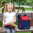 thumbnail image 4 of Agiferg Cartoon Elementary School Backpack Large Capacity Polyester Nylon School Bag For Kids Small Size(15x11.4x6.3in), 4 of 7