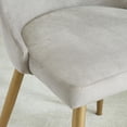 thumbnail image 3 of Set of 2 Mid-Century Velvet & Metal Side Chair in Grey, 3 of 7