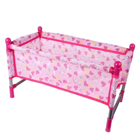 Doll Baby Toddler Bed Crib Playset Kids Simulation Playset Toy M6Q6 Z5S1