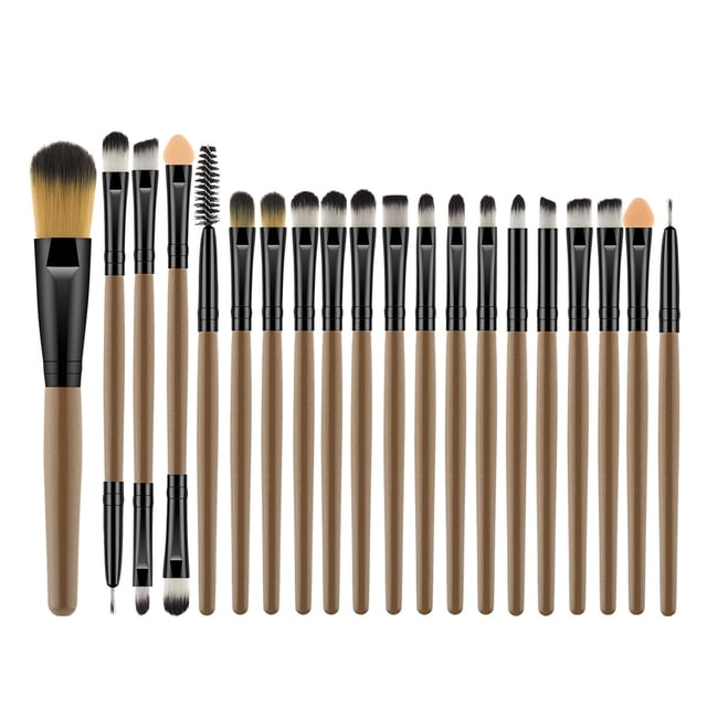 AURARMLET 20Pcs Cosmetics Brush Set with Fine Dense Bristles for Even Makeup Application