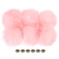 thumbnail image 1 of Unique Bargains Fluffy Soft Faux Fur Pom Poms for Hats with Snap Button, Pink 6Pack, 1 of 7