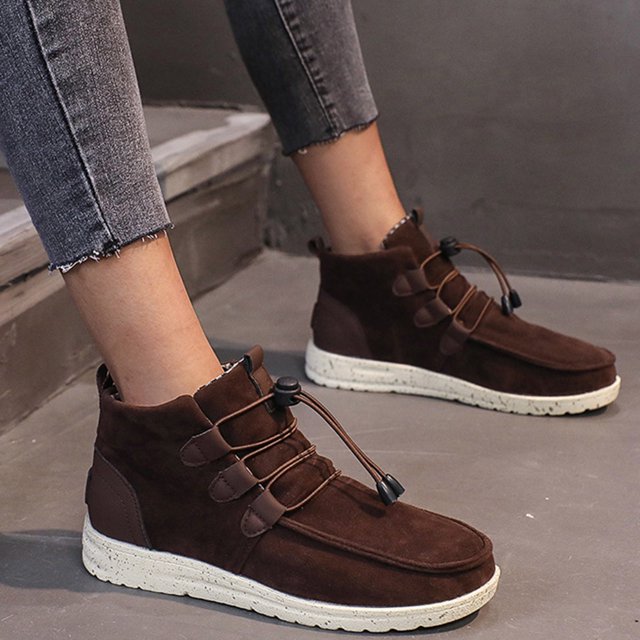 Espadrilles Sport pour Femmes à Lacets, Bout Rond, Rétro en Flocage, Couleur Unie, Décontractées