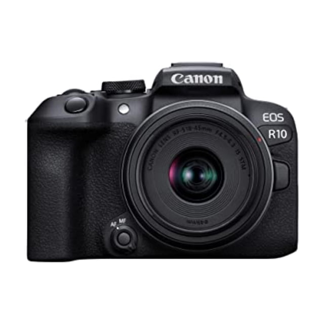 Canon EOS R10 Appareil Photo Sans Miroir avec Objectif RF-S 18-45 mm, Trousse