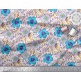 thumbnail image 2 of Soimoi Rayon Fabric Floral & Leaves Tropical Print Sewing Fabric Yard 56 Inch Wide, 2 of 2