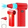 thumbnail image 2 of Red High Power Thermal Snow Blower With Efficient Turbine Tech, Abs Plastic Blades And Built-In 6000Mah Battery For Car Windshield Defrost And Snow Removal, 33.07X51.97X18.9In 0.54Lb, 2 of 5