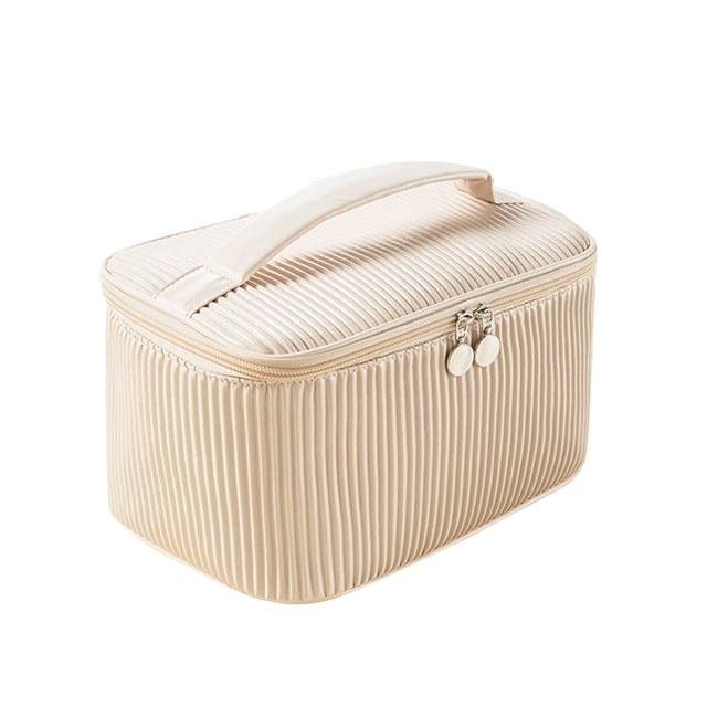 Birdeem Trousse de Maquillage Trousse de Lavage Plissée Voyage Portable Demi-Ronde Sac de Rangement