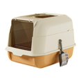 thumbnail image 1 of Cat Litter Box with Lid, Cat Litter Box with Hood, Large Covered Litter Box, Cat Orange, 1 of 8