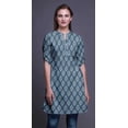 thumbnail image 2 of Bimba Kurti à Manches Retroussables pour Femmes, Col Mandarin Imprimé, Hauts de Kurti Courts, 2 of 6