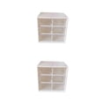 thumbnail image 4 of Decodeary Plastic Jiugongge Storage Drawer - Meticulous Workmanship And Fashionable Multi Grid Storage Off white Six Palaces Grid 2Set, 4 of 6