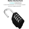 thumbnail image 2 of Padlock Combination Locks 2 Pieces, Locks with Number Code 4 Digits, Curtains Combination Lock Locker for Gym, Combination Padlocks Weatherproof (Black), 2 of 5