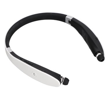 Neckband Headphone, Lightweight 32.8ft Range USB Charging Stereo Noise Cancelling Retractable Earbuds Headset HD Calls  For Running White