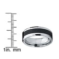 thumbnail image 4 of 8MM Men's Tungsten Carbide Ring Wedding Band W/ Carbon Fiber Inaly size 7, 4 of 5