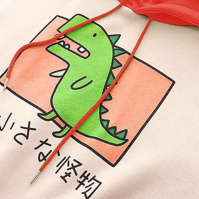 Mode Femmes Occasionnels Épissage Manches Longues Dinosaure Sweat-Shirt Tops
