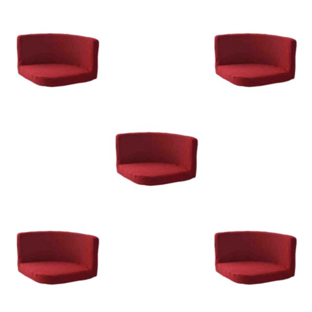 Baohd Housses de Chaise pour la Polyvalence de la Maison Multifonctionnelle aux Meilleures Chaises de Couverture de Style Vin Rouge 5Set