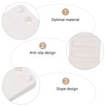 thumbnail image 3 of OULII 6Pcs Bed Foot Pads White Plastic Buffering Raising Pad for Sofa Leg, 3 of 8