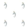 thumbnail image 1 of Wweixi Coat Hooks Easy To Install And Wide Application For Added In Daily Life White gold (horse) 5Set, 1 of 6