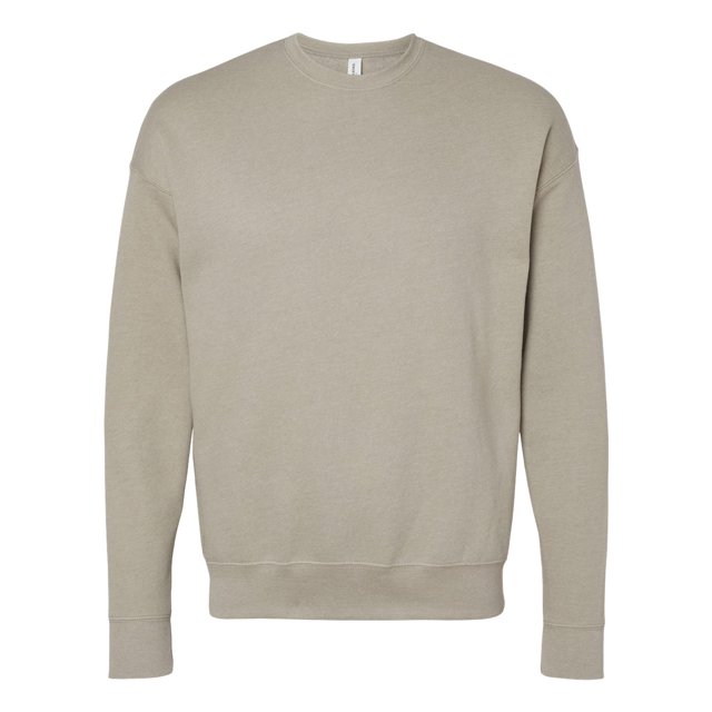 Bella Canvas Men`s Drop Shoulder Fleece, XL, Heather Stone