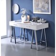 thumbnail image 1 of Bureau Coleen d'ACME, blanc brillant et chrome, 1 of 2