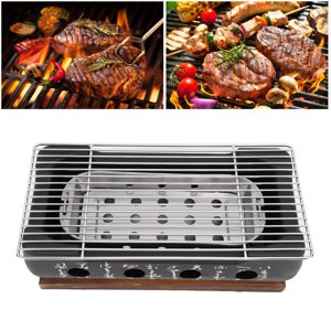 Style japonais BBQ Grill Poêle Portable Charcoal Barbecue Chauffage rapide Aluminium Alliage Fil Grill Base Camping Picnics