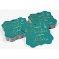 thumbnail image 4 of Inkdotpot Merry Christmas & Happy Text Bottle Tag Real Gold Foil Favor Bracket Shape Hang Tags Pack Of 50, 4 of 7