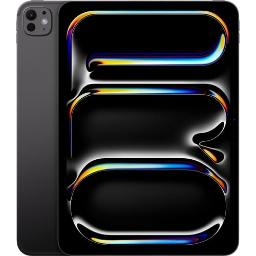 Open Box - Apple iPad Pro (WiFi Only) 11" Tablet in Space Black, featuring the Apple M4 chip, 8 GB RAM, and 256 GB eMMC storage. The tablet has an 11-inch Liquid Retina display with ProMotion and True Tone technology, a 12MP rear camera, and a 7MP front camera. Designed for high performance and multitasking, it runs on iPadOS and supports the Apple Pencil (2nd generation) and Magic Keyboard (sold separately).