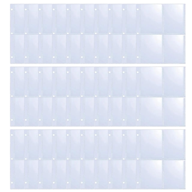 Trading Card Sleeves Pages 30 Pack, 4 Pocket Sheet Protectors for Baseball Sport Cards Top Loading Clear Plastic Card Holder