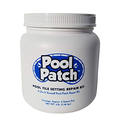 Patch de Piscine PTSRBW3 Kit de Réparation de Carreaux de Piscine Blanc, 3 Livres