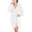 Blanc, variante sur Peignoir en Molleton Peluche pour Femmes, Peignoir d'Hiver Douillet et Chaud, Peignoir Court de Spa à Capuche Duveteux pour Femme avec Poches, Pyjama Super Doux pour Femmes P-40 Blanc TG