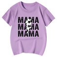 thumbnail image 4 of T-Shirts d'Été pour Filles, Imprimé Lettres, Manches Courtes, Basiques, Col Rond, Sport, Taille 3-4T, 4 of 4