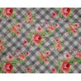 thumbnail image 4 of oneOone Polyester Lycra Fabric Leaves & Floral Check Print Fabric By Yard 56 Inches Wide, 4 of 4