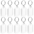 thumbnail image 1 of 10 Pcs Porte-Clés en Acrylique Transparent Cadre Photo Porte-Clés DIY, 1 of 4