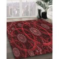thumbnail image 3 of Ahgly Company Tapis Rectangulaire Lavable en Machine Intérieur Transitionnel Rouge Bordeaux, 2 Pieds x 3 Pieds, 3 of 7