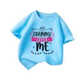 thumbnail image 3 of PMVFHDE Hauts pour Filles T-Shirts Grande Taille pour Fille Hauts Graphiques pour Fille T-Shirts pour Fille Coupe Ample T-Shirts pour Fille Coupe Ample T-Shirt Graphique pour Fille Col Rond Manches Courtes Bleu,11-12 Ans, 3 of 5