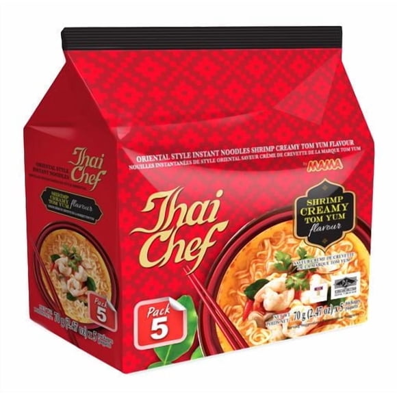 Thai Chef Nouilles Instantanées Saveur Tom Yum Crémeuse aux Crevettes
