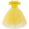thumbnail image 3 of Girls Princess Dress with Butterflies 5 Layers Fancy Dress Up Costume, 3 of 3