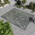 thumbnail image 2 of HOMETRENDS 8 ft. x 10 ft. Sage and Tan Flatweave Outdoor Rug, Grassland, 2 of 9