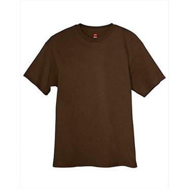 Hanes 5250 T-Shirt Sans Étiquette Taille 5TG, Brun Chocolat Foncé