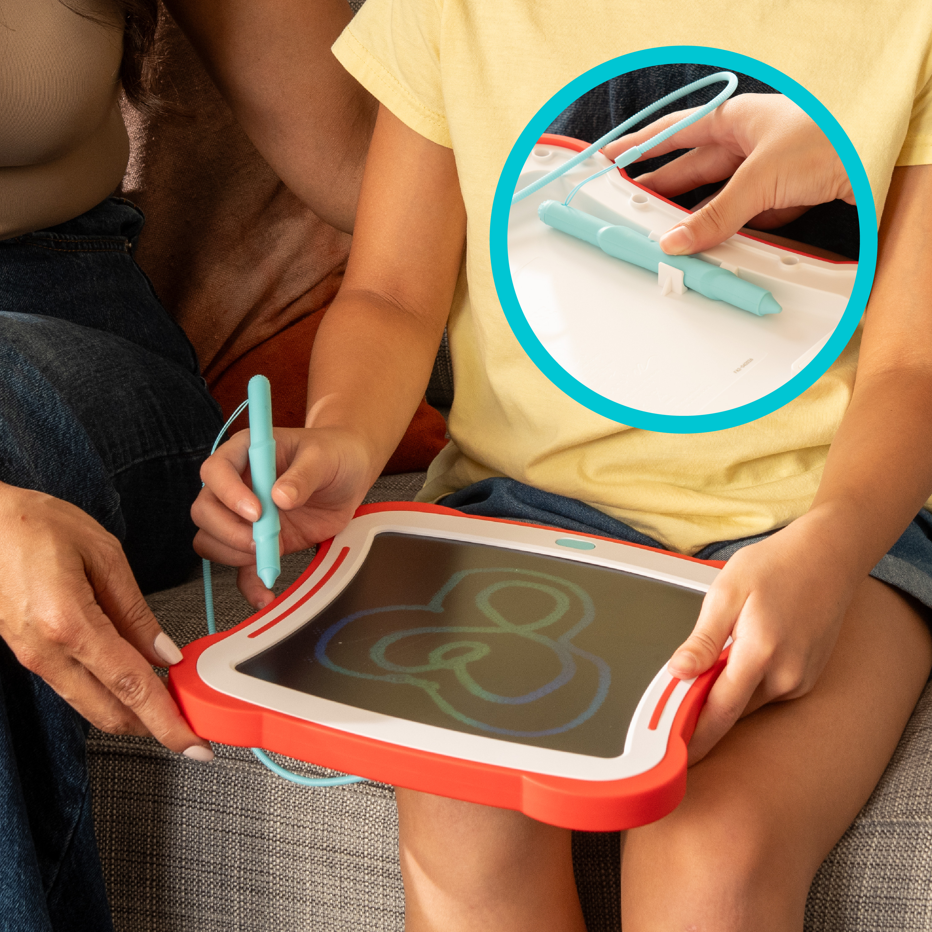 Peinture au doigt sans saleté Chuckle & Roar LCD pour enfants dès 3 ans, alimentée par Boogie Board