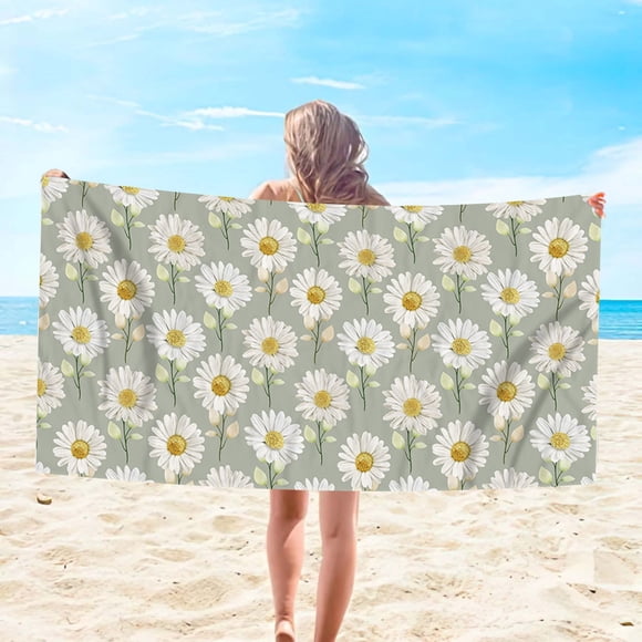 Liquidation Aujourd'hui! Serviette de Plage en Microfibre Anti-Sable Grande 30x60 Pouces Séchage Rapide Couverture de Voyage pour Piscine et Usage Extérieur