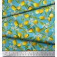 thumbnail image 2 of Soimoi Poly Georgette Fabric Leaves,Floral & Lemon Vegetable Decor Fabric Printed Yard 42 Inch Wide, 2 of 3