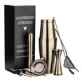 thumbnail image 1 of jifeng Prettyia Ensemble de Bar à Domicile 8 Pcs Shaker Outils de Barman en Acier Inoxydable Bronze, 1 of 7