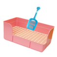 thumbnail image 2 of Milaget Rabbit Litter for Cage Bedpan Ferret Guinea Pig Potty Tray Corner Litter Pan Pink, 2 of 9