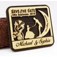 thumbnail image 1 of 50 Save the Date Wooden Magnet Custom Engraved Wooden Magnet Rustic Wedding Announcements Idea, 1 of 3