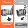 thumbnail image 4 of Yescom Bouée de Piscine Rangement en Maille Organisateur Roulant pour Jouets en Métal 12 Roues XXX-Grand 65"x30"x33 Pouces Noir, 4 of 10