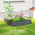 thumbnail image 4 of 4' x 4' x 1' Raised Garden Bed Galvanized Steel Planter Box Light Grey, 4 of 10