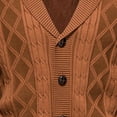 thumbnail image 4 of CEHVOM Men's Sweater Cardigan Solid Color Lapel Long-Sleeved Knitted Jacket, 4 of 4
