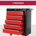 thumbnail image 4 of 31" Steel Rolling Tool Cart Storage Cabinet Chest Tool Box W/ 5 Drawer, 4 of 10
